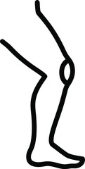 Human leg outline medical vector illustration