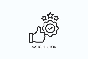 Satisfaction Icon Or Logo Isolated Vector Illustration