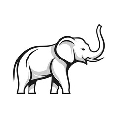 Elephant vector illustration isolated on white background