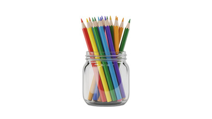 Fototapeta premium Colored pencils on jar
