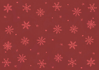 雪の結晶の背景　赤