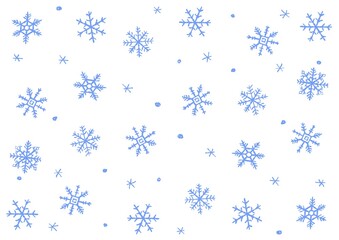 雪の結晶の背景　白