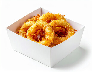 Onion rings box mock up isolated on white background