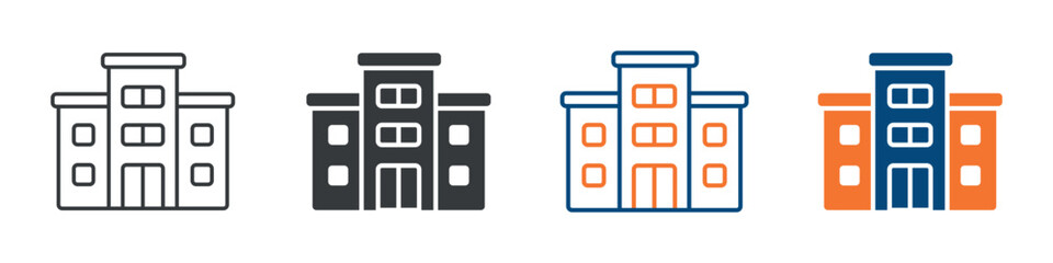 Office Icon Set Multiple Style Collection 