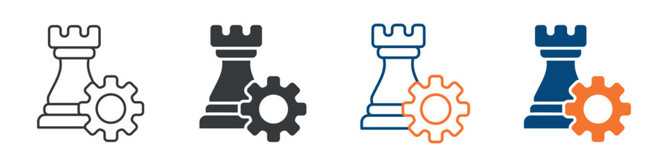 Strategy Icon Set Multiple Style Collection 