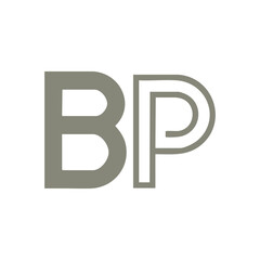 Bold letter B and elegant letter P logo
