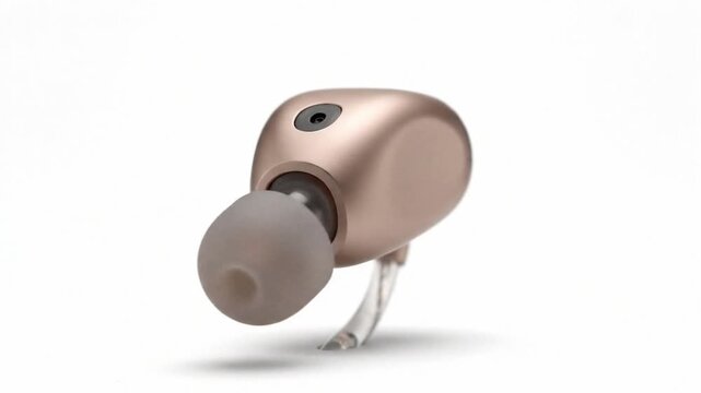 Modern Invisible In The Canal Hearing Aid Rotating 360 Degrees.