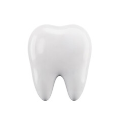 3D tooth, minimalist design, isolated on white background, png