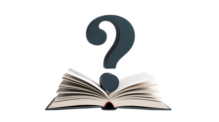 Open book and a question mark curiosity