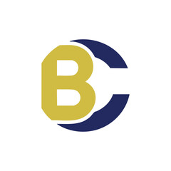 Letter B and C forming a bold and masculine BC logo