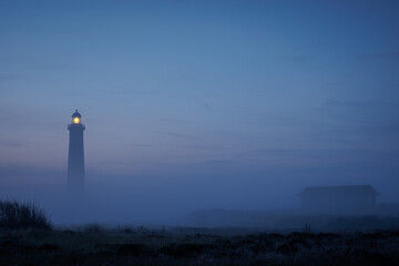 lighthouse skagen fyr at night in jutland denmark © Reinhard