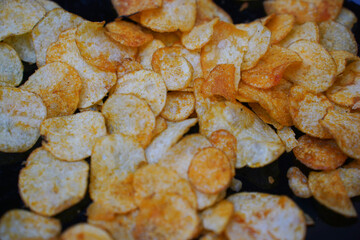 chips. Chips platter at an event. detail.