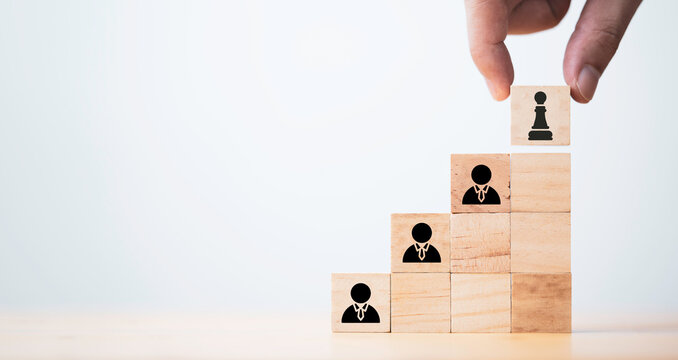 Strategic planning for human resources concept. Forecast demand for employees, identify gaps in skill, competency, implement strategies ensure the right people with the right skills to achieve goal.