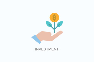 Investment Icon Or Logo Isolated Vector Illustration