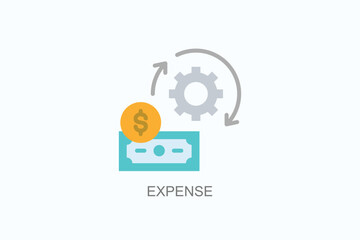 Expense Icon Or Logo Isolated Vector Illustration