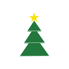 Simple Three-Layer Christmas Tree Illustration