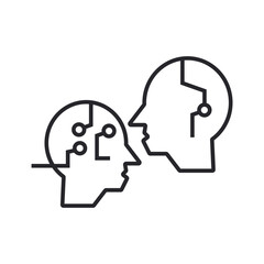 turing test icon icons outline and Flat Style,transparent background