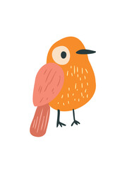 art playful cute bird illustration
