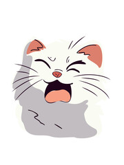 charming cartoon fluffy feline graphic