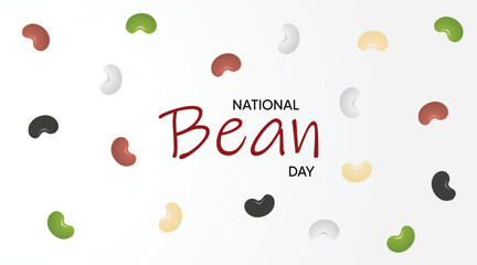 Colorful bean pattern artwork celebrating National Bean Day with modern minimal design
