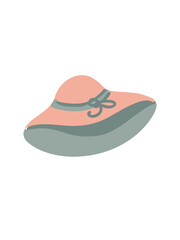 elegant cute hat  vector illustration