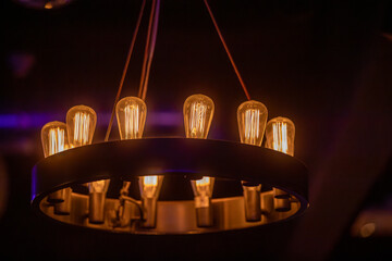 Some moody lights in a bar in Toronto.
