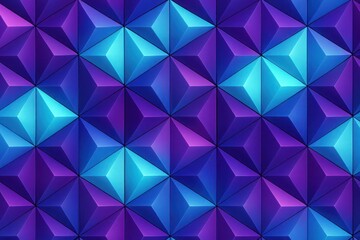 Neon blue purple 3D low poly geometric polygon background with vibrant faceted modern abstract gradient