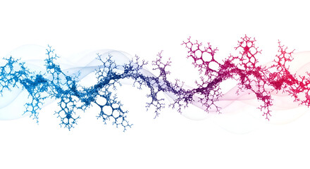 Abstract Molecular Structure with Gradient Colors.