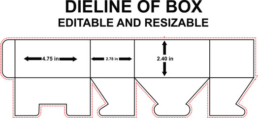 Dieline cut of the Box