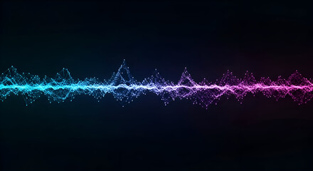 Abstract Sound Waveform Visualization with Neon Glow.