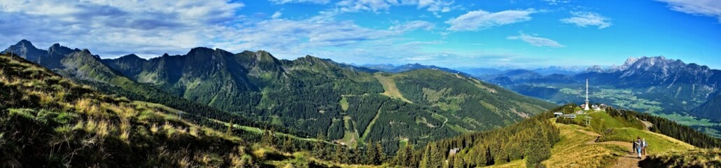 Austrian Alps - panoramic view on the Alps from Hauser Kaibling