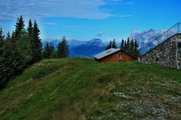 Austrian Alps - view on the massif of Dachstein from Hauser Kaibling