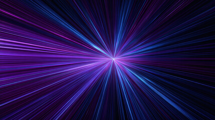 Obraz premium Abstract purple and blue light burst emanating from a central point, creating a mesmerizing display