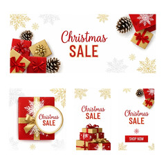 Christmas Sale Banner Collection: Festive Holiday Gifts & Promotions