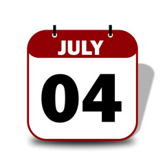 4 July Date Calendar