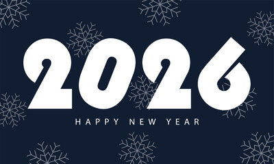 2026 Happy New Year design vector. trendy new year 2026 design template.