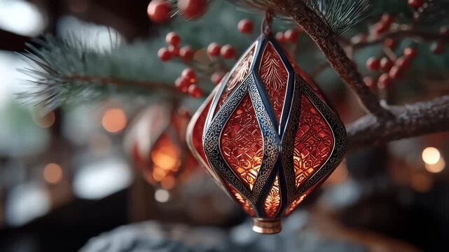 Elegant Christmas Ornament Creating a Warm Festive Atmosphere