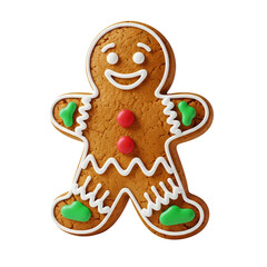 Festive Gingerbread Man Cookie - Sweet Holiday Baked Treat