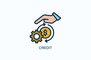 Credit Icon Or Logo Isolated Vector Illustration