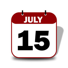 15 July Date Calendar