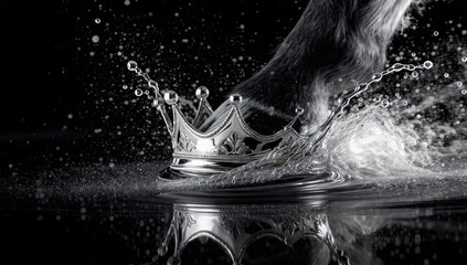 Crown jewel with splash