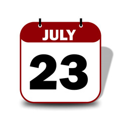 23 July Date Calendar