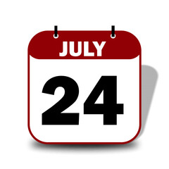 24 July Date Calendar