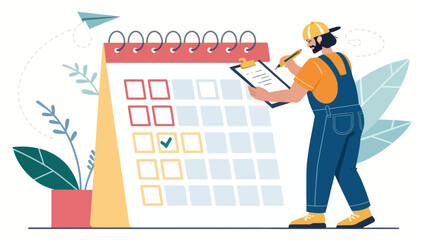 Event Planner Icon Organizing Schedule for Business Management