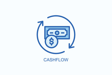 Cashflow Icon Or Logo Isolated Vector Illustration
