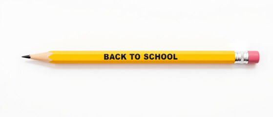 Back to school pencil yellow color writing tool education stationery school supplies graphite tip classroom learning back to school season