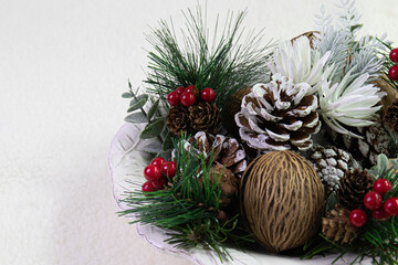 Christmas Concept ,Winter Woodland Bowl