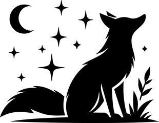 Fox logo silhouette vector illustration  for your brand
