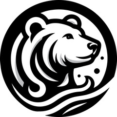 Bear logo silhouette vector illustration  for your brand