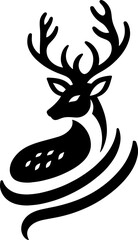 Deer logo silhouette vector illustration  for your brand